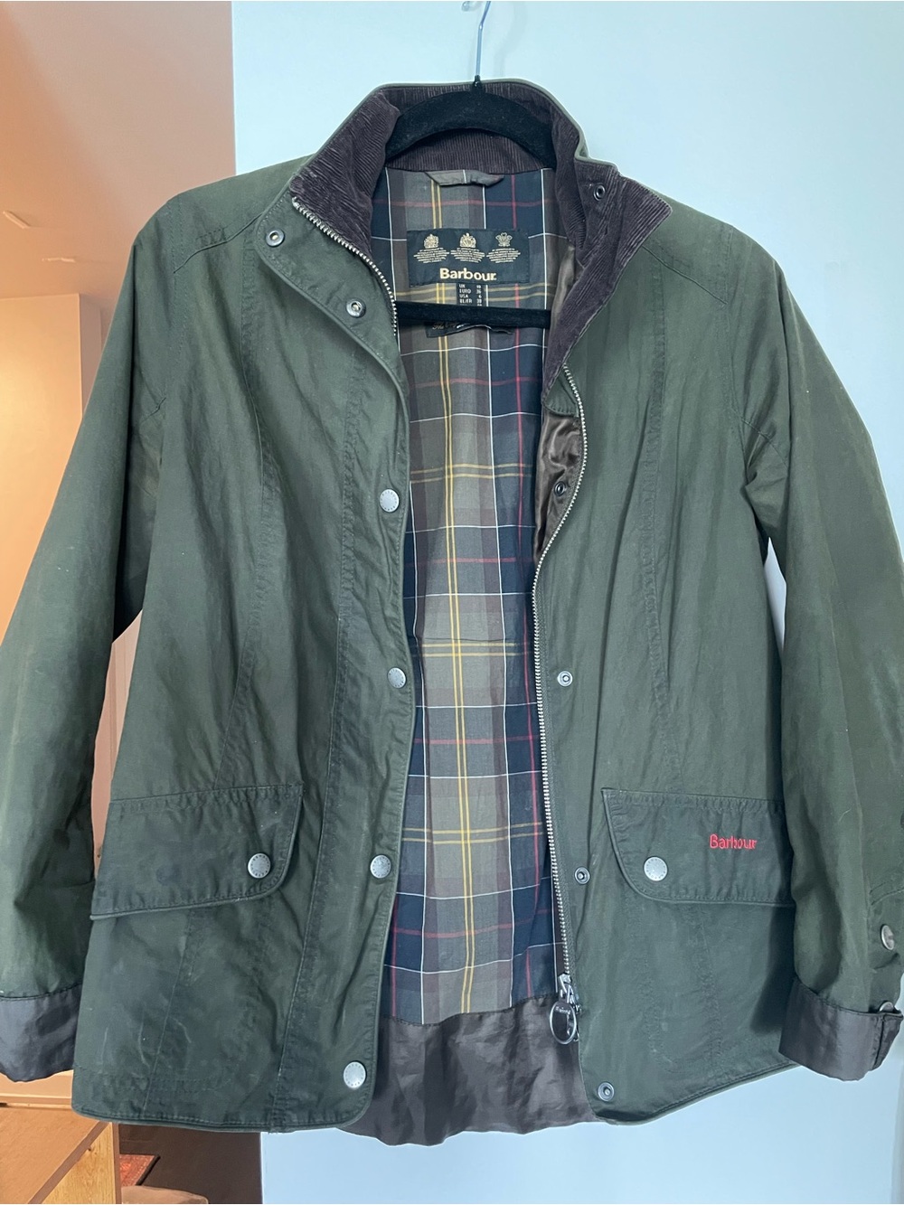 Barbour Green Waxed Barn Jacket